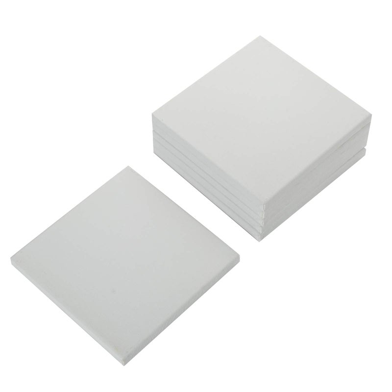 SL crafts Artist Stretched Canvas 8x8 Inch Stretched Blank Canvas Wooden Frame Pack of 6 - Image 4